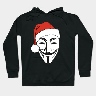 Merry Christmas With A Santa Claus Anonymous Mask 1 Hoodie